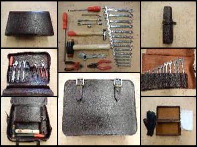 Tool Kit in Leather Bag